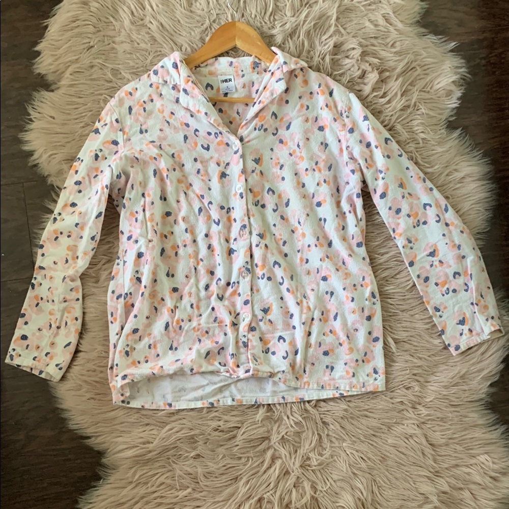 Women’s Colorful Button-Up Pajama Shirt